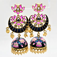 Load image into Gallery viewer, Lotus Jhumki Danglers
