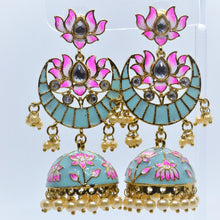 Load image into Gallery viewer, Lotus Jhumki Danglers