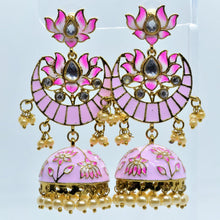 Load image into Gallery viewer, Lotus Jhumki Danglers
