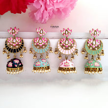 Load image into Gallery viewer, Lotus Jhumki Danglers