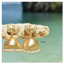 Load image into Gallery viewer, Signature Lotus Jhumkas
