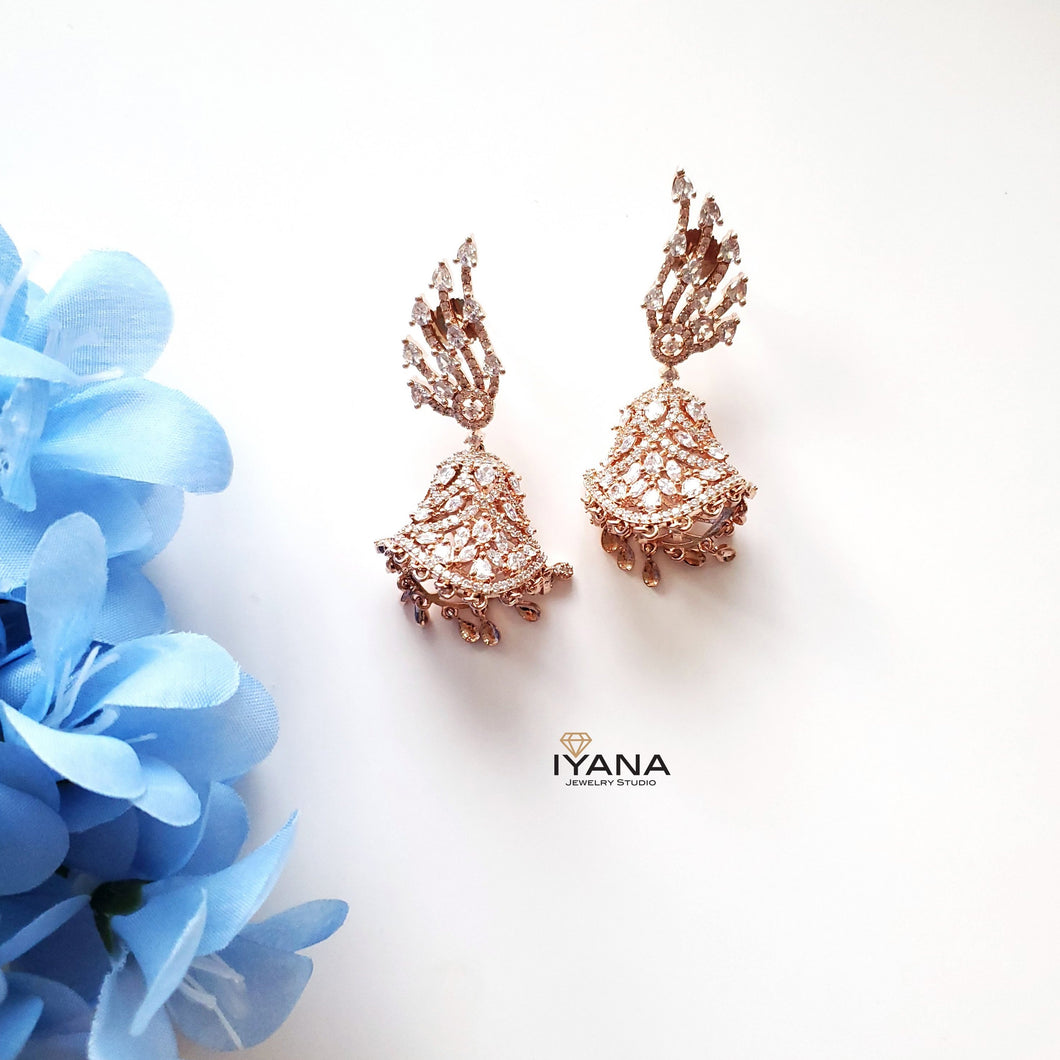 American Diamond Jhumkas