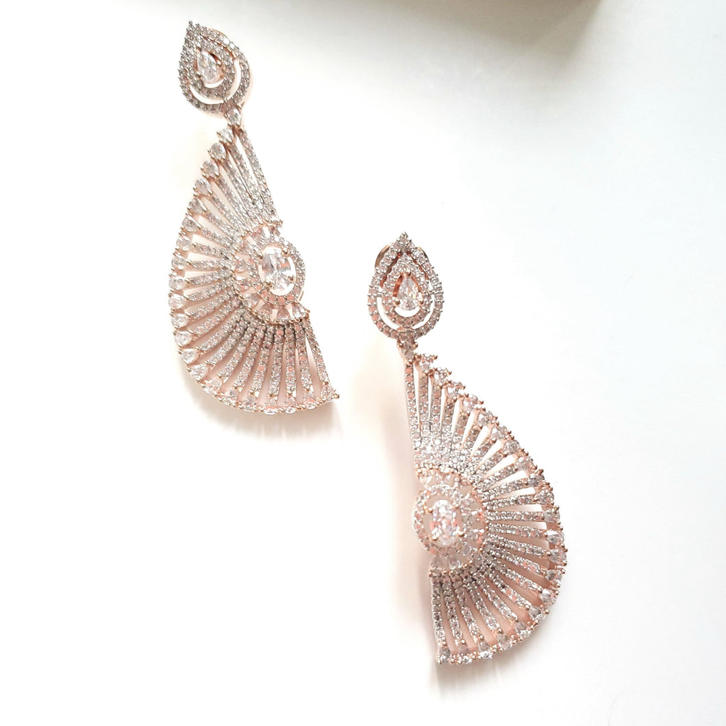 Half Moon Diamond Danglers