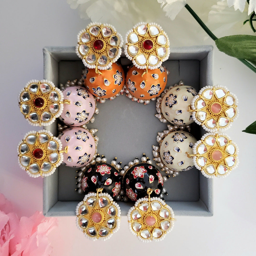 Mini Kundan Jhumkas