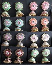Load image into Gallery viewer, Geometric Jhumkas
