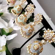 Load image into Gallery viewer, Haya Luxe Pastel Jhumkas
