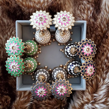 Load image into Gallery viewer, Geometric Jhumkas
