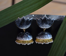 Load image into Gallery viewer, Hand Painted Lotus Jhumkas

