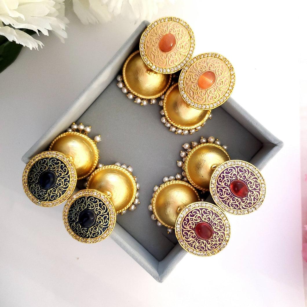Button Jhumkas