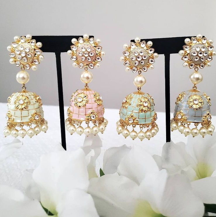 Haya Luxe Pastel Jhumkas