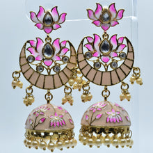 Load image into Gallery viewer, Lotus Jhumki Danglers
