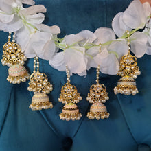 Load image into Gallery viewer, Pastel Kundan Jhumkas
