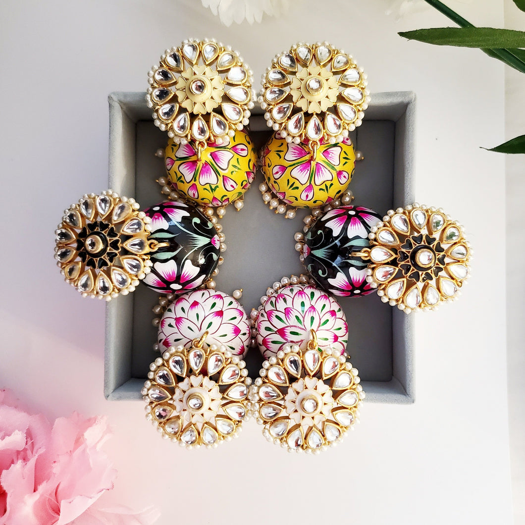Pop Hand painted Jhumkas