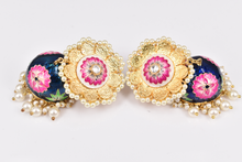 Load image into Gallery viewer, Hand Painted Floral Jhumkas
