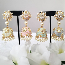 Load image into Gallery viewer, Haya Luxe Pastel Jhumkas
