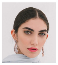 Load image into Gallery viewer, Half Moon Diamond Danglers
