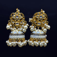 Load image into Gallery viewer, Pastel Kundan Jhumkas
