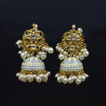 Load image into Gallery viewer, Pastel Kundan Jhumkas
